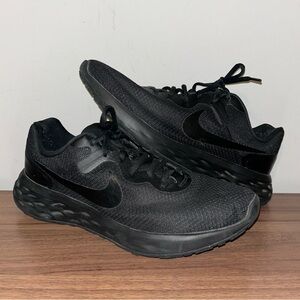 Nike Revolution 6 Next Nature Mens 10 Black Running Shoes Sneakers DC3728-001